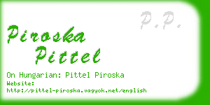 piroska pittel business card